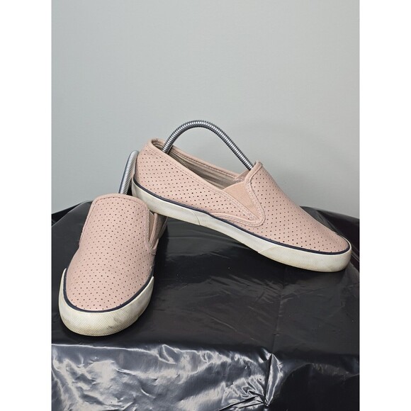 Sperry Top Sider Pink Perforated Leather Seaside Sneakers Womens Sz 9 - Picture 6 of 8